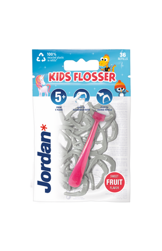 Remplacement du fil dentaire Kids sur la poignée pour les enfants de 5+ ans 36 pcs Jordan - 3