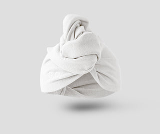 Turban blanc pour réduire le temps de séchage pour tous les types de cheveux Hair Wrap Glov - 1