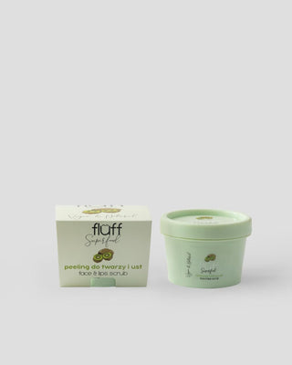 Gommage doux pour le visage et les lèvres au saccharose et à l’huile de jojoba lissant Fluff - 1