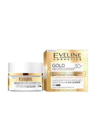 Crème-sérum de jour et de nuit lissante à l’or 24K, 30+ Eveline - 2