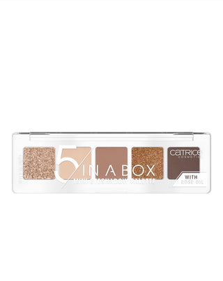 Palette de ombres à paupières 5 In A Box Mini Eyeshadow Palette couleur Golden Nude Look 010 Catrice