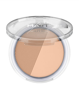 Poudre matifiante All Matt Plus Shine Control Powder 025 couleur beige sable Catrice