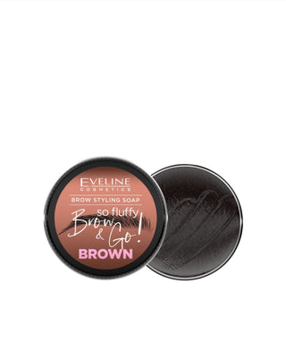 Savon végétal pour la mise en forme des sourcils So fluffy brown Brow&Go by Eveline - 1