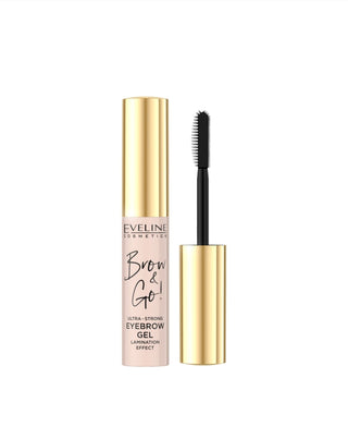 Gel à sourcils transparent Brow&Go ultra-fort avec une brosse profilée confortable d'Eveline - 1