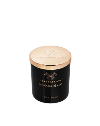 Bougie de soja au parfum d'obsidienne noire et de résine de bois d'oud Crystallove - 2