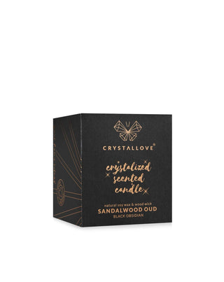 Bougie de soja au parfum d'obsidienne noire et de résine de bois d'oud Crystallove - 3