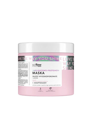 Masque émollient-protéiné pour les cheveux à forte porosité et cassants so!flow - 1