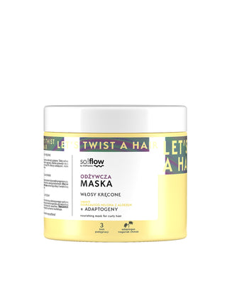 Masque nourrissant pour les cheveux bouclés au parfum de melon mûr à l’aloe vera so!flow