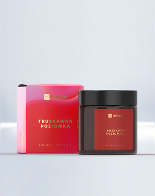 Bougie parfumée naturelle en cire de soja au parfum de fraise et de fraise des bois HiSkin Home - 1