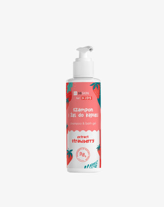 Shampooing et gel douche 2 en 1 pour enfants au parfum de fraise HiSkin - 1