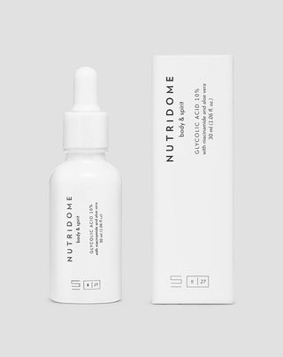 Acide glycolique 10% avec niacinamide et aloe vera, sérum du soir régénérant couleur Nutridome