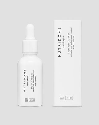Sérum pour le visage à 2% d'acide salicylique pour les imperfections et l'acné avec niacine et aloe vera Nutridome - 3