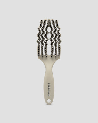 Brosse à cheveux en poils naturels gris taupe Nutridome - 1