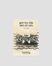 Set de barrettes wavy - marbré, perlé, noir de Twisty 3 pcs.