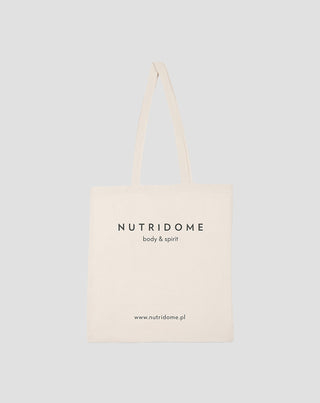 Sac à provisions Nutridome imprimé en coton biologique écru - 1