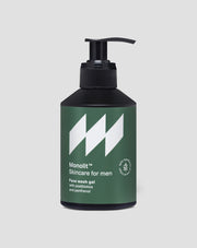 Gel nettoyant pour le visage aux postbiotiques et au panthénol pour nettoyer et soigner la barbe Monolith