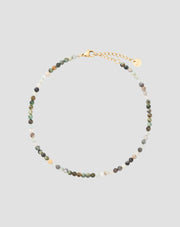 Bracelet de cheville en acier inoxydable plaqué or avec turquoise africaine et amazonite Mys_4