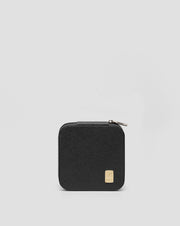 Petite boîte à bijoux avec compartiments, rouleaux et crochets, noir Mys