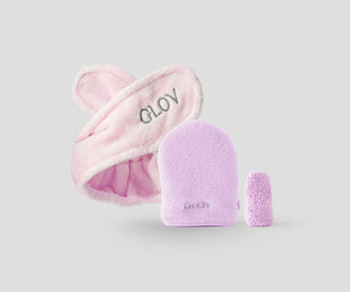 Set de bandeau pour les cheveux deux gants pour le démaquillage et les soins quotidiens de la peau Glov - 1